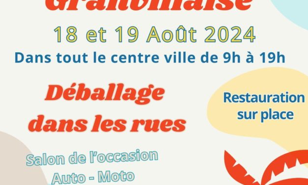 La grande braderie de Granville le dimanche 18 et le lundi 19 Août 2024 dans le centre ville qui sera pour l’occasion totalement piétonnier. Déballage de tous vos commerçants, produits locaux et artisanaux. Venez faire pleins de bonnes affaires !!! Restauration sur place.