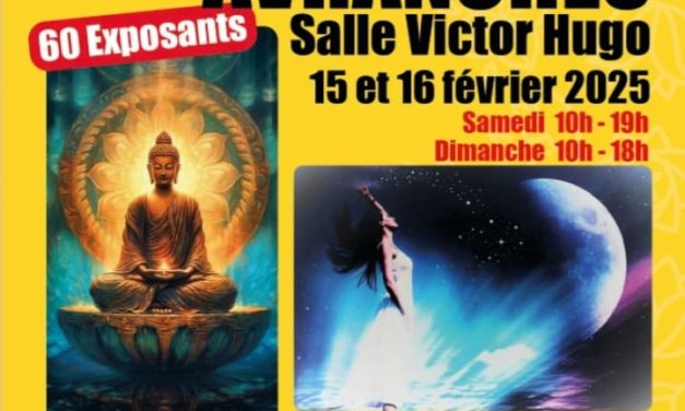 Salon Bien Être et Artisanat à Avranches dans la salle Victor Hugo les 15 et 16 Février 2025. Pour cette troisième édition, la présence de 60 exposants, nombreuses créations artisanales, une spéciale gastronomie et pleins pleins pleins de conférences.