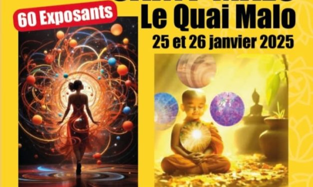 Salon du bien être et artisanat à St Malo (35) les 25 et 26 Janvier 2025 sur le Quai Malo. Pour cette première édition une spéciale gastronomie et de nombreuses conférences vous attendent.