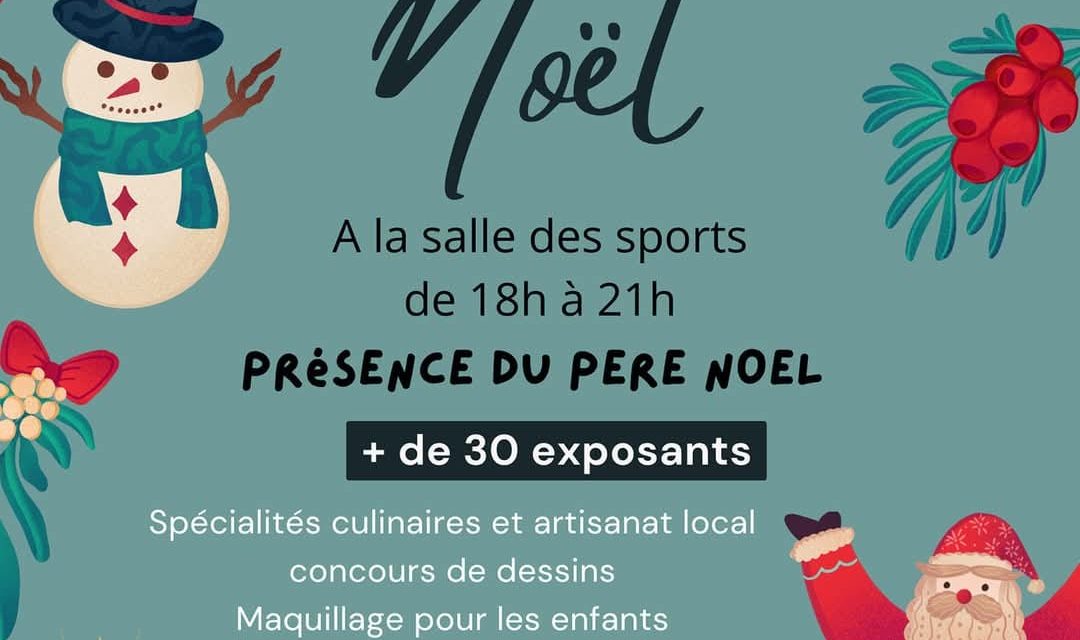 Marché de Noël à Saint Ouen des Alleux (35) le vendredi 6 Décembre 2024 de 18h00 à 21h00 dans la salle des sports. Plus de 30 exposants, animations et présence du Père Noël.