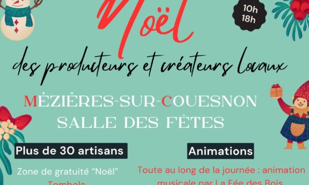 Marché de Noël à Mézières sur Couesnon (35 Ille et Vilaine) le dimanche 1er Décembre 2024.