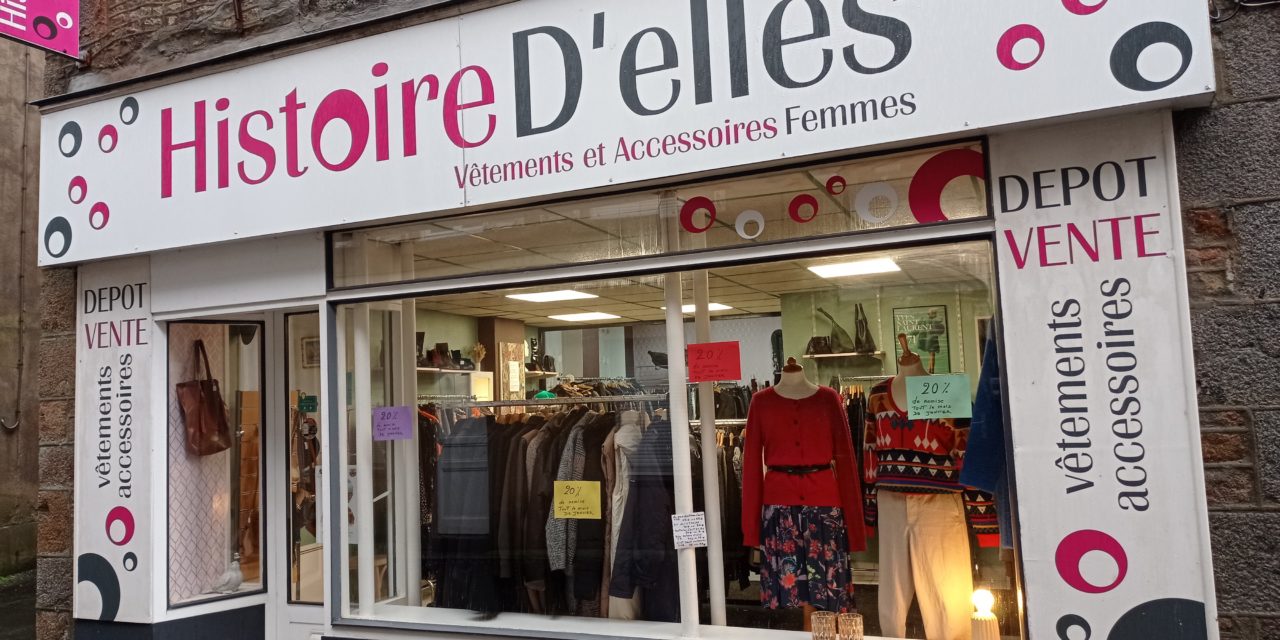 Histoires d’Elles à Avranches, votre dépôt vente de vêtements pour femmes, chaussures, accessoires, sacs et bijoux fantaisies de seconde main.